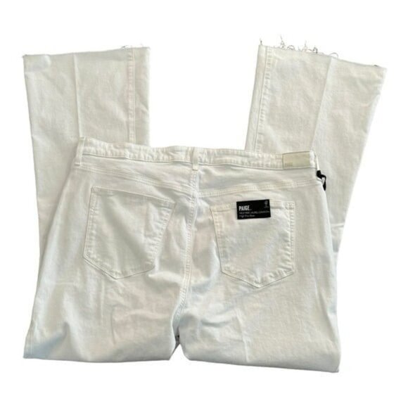 ANTHROPOLOGIE Paige Laurel Canyon High Rise Flare Jean Crisp White NEW - Picture 9 of 13